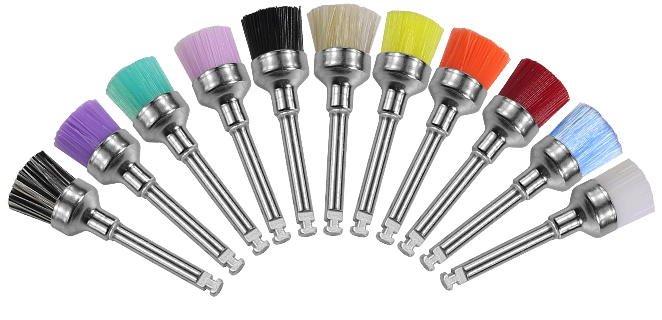 Hartes Prophybürste mit Metallgriff für Zahnspangen