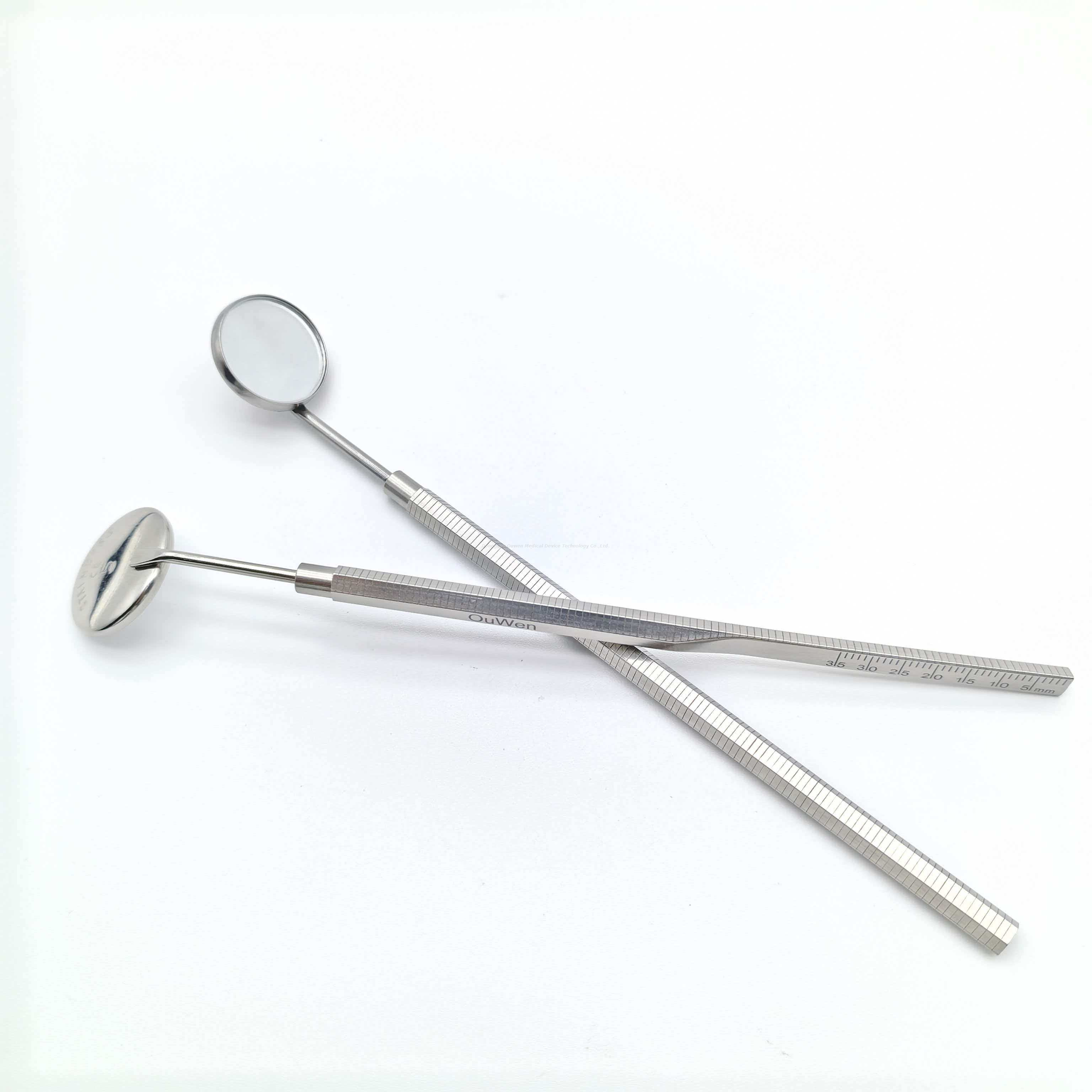 OEM ODM Anpassbarer Fabrikpreis Edelstahl-Mundspiegel für zahnärztliche Untersuchungen