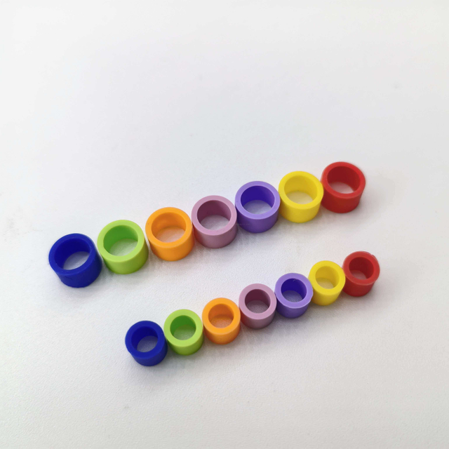 Mehrfarbig, optional, 100 Stück/Box, klarer Unterscheidungs-Gerätemarkierungs-Identifikationskreis für zahnärztliche orale Geräte