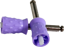 Lila Verbrauchsmaterial mit zwei Gebrauchspolierbechern mit Metallgriff